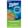 thumbnail image 1 of Ziploc Brand Sandwich Bags with Grip 'n Seal Technology, 150 Count, 1 of 10