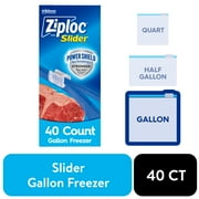 Ziploc® Brand Slider Freezer Bags with Power Shield Technology, Gallon, 40 Count