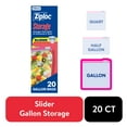 thumbnail image 1 of Ziploc Brand Gallon Slider Food Storage Bags, School Supplies, with Power Shield Technology, 20 Count, 1 of 15