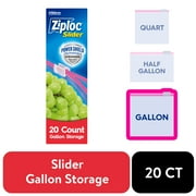 Ziploc® Brand Slider Storage Bags with Power Shield Technology, Gallon, 20 Count