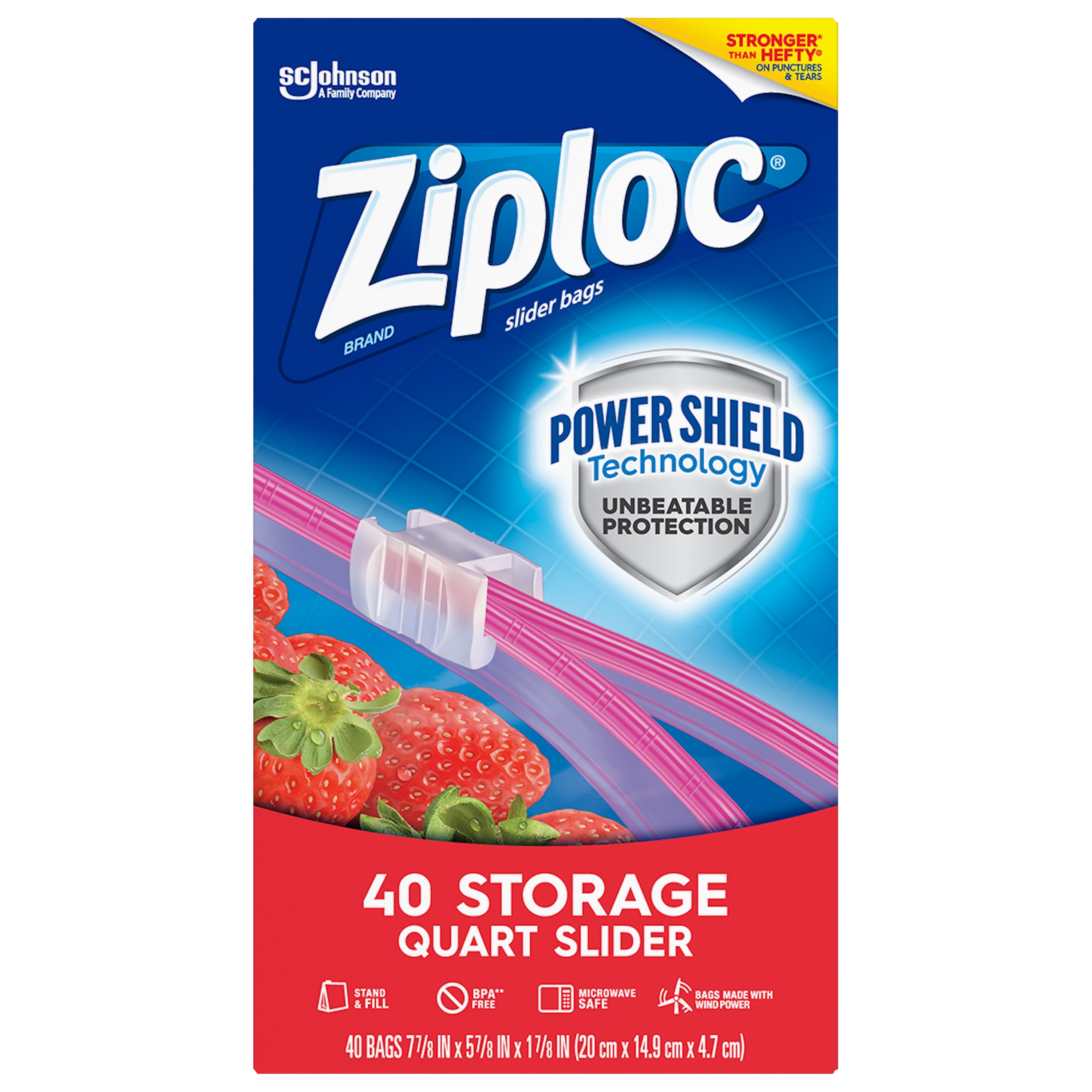 4-Pack New Ziploc Slider Storage Bags Quart 40-Ct Each (160 Total) -  Expandable