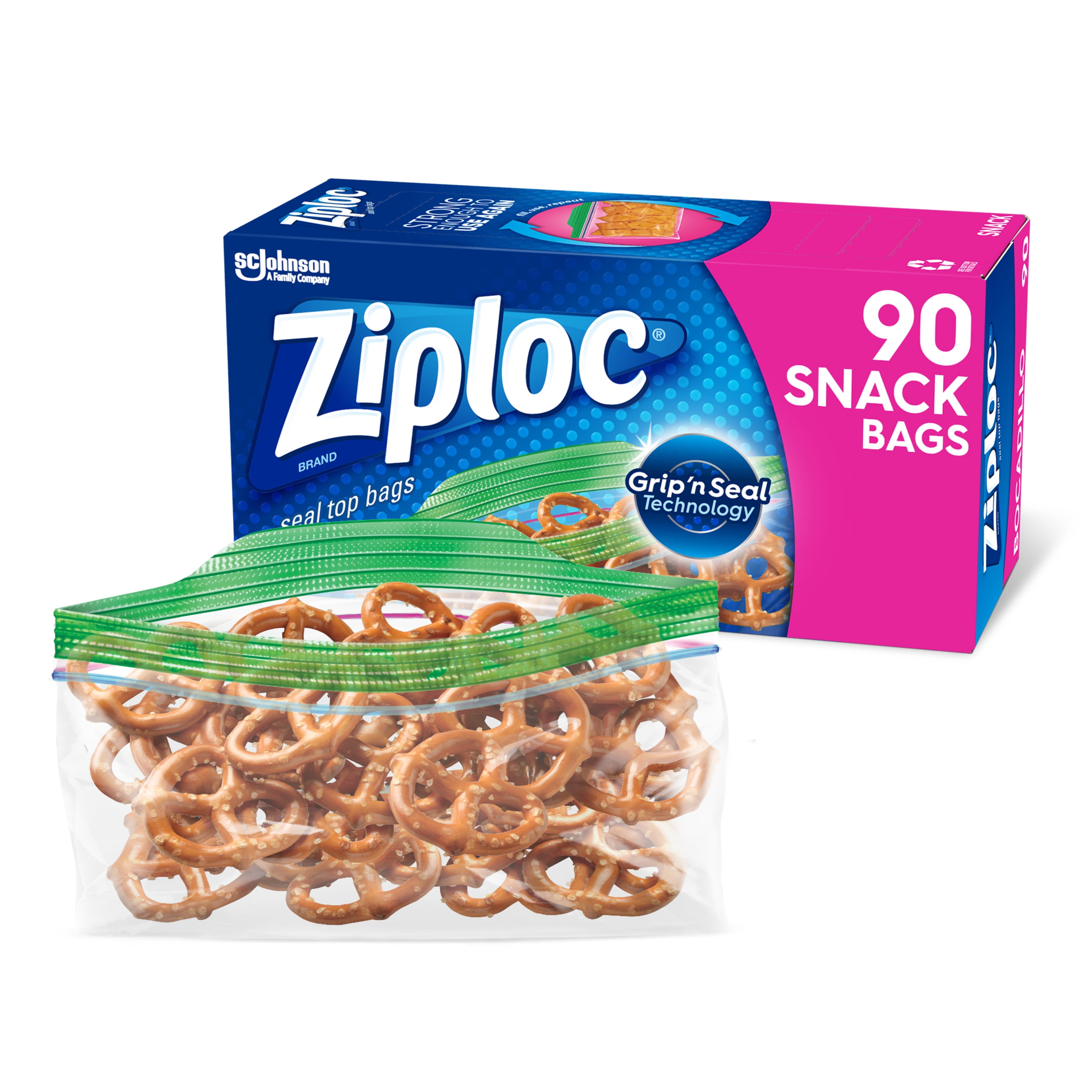 Ziploc Brand Snack Bags, 90 Count, Size: 90 Bags