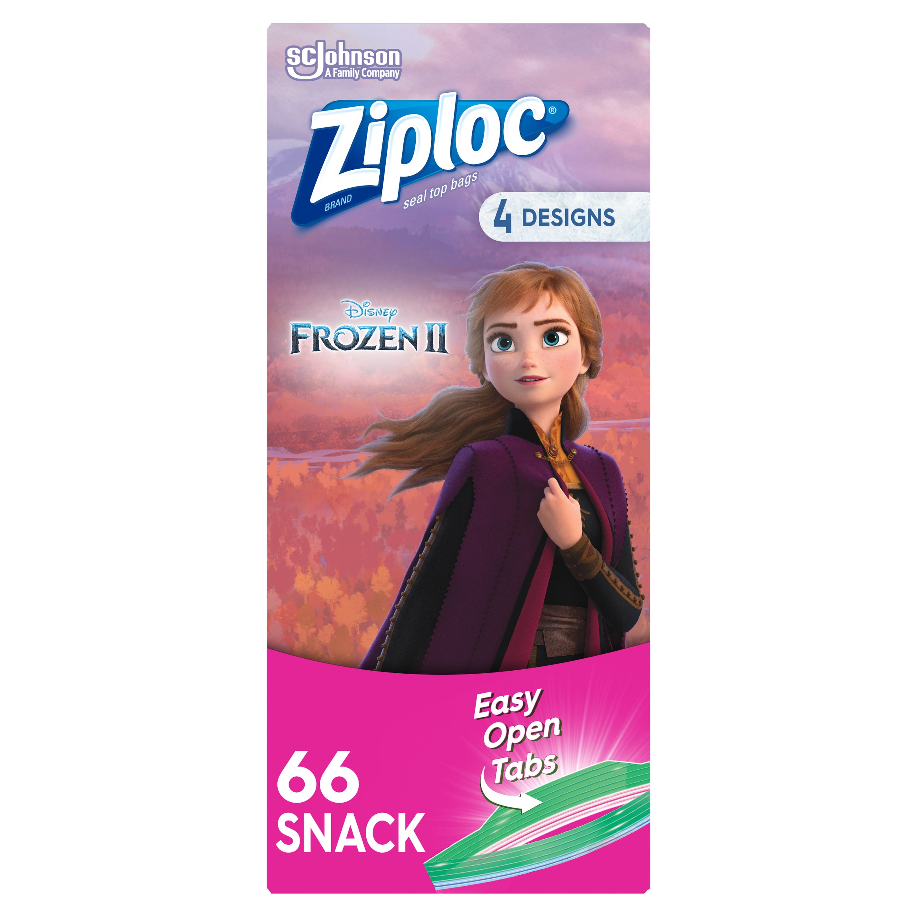 Ziploc® Brand Snack Bags Disney's Frozen 2, 66 Count 