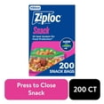 thumbnail image 1 of Ziploc® Brand Snack Bags with EasyGuide™ Texture, Grip 'n Seal Technology™, 200 Count, 1 of 13