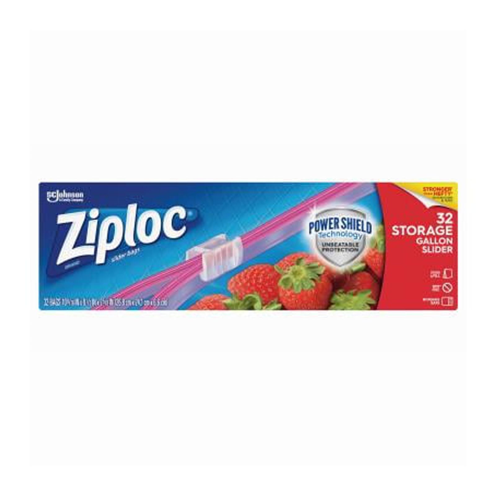 Ziploc® Brand Storage Slider Gallon Bags, Zipper Storage Bags, 32 Count
