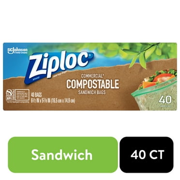 Ziploc® Compostable Sandwich Bags, 40 ct