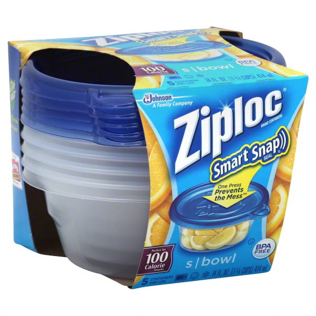 Ziploc M Bowls with Smart Snap Seal - 4 CT