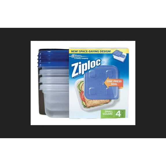 Ziploc Food Storage Container Small Square - 40 Oz - 4 Ct