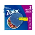 thumbnail image 1 of Ziploc Container with One Press Seal, Medium Round, 3 ct, 1 of 18