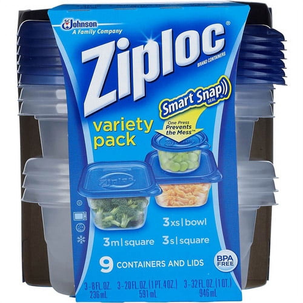 Ziploc Containers & Lids Variety Pack, 18 pc