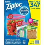 Ziploc Storage Bags, Various Sizes, 347 ct.  1 pack