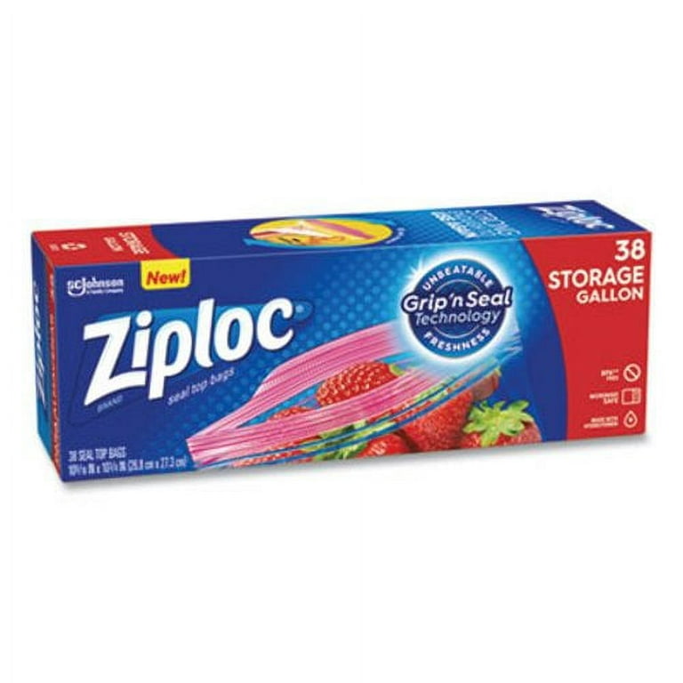 Ziploc® Double Zipper Storage Bags, 1 Quart Size, 500/bx