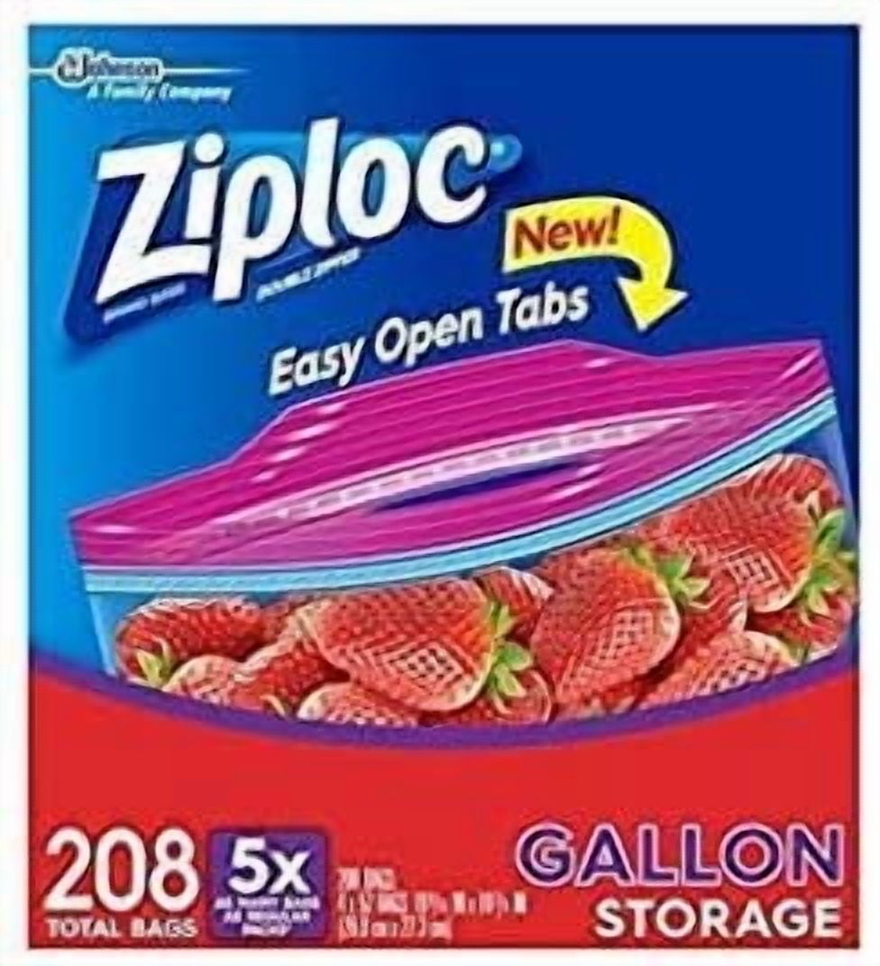 Ziploc BIG SIZE Double Zipper Storage Gallon - SAFE, LARGE, 4/52
