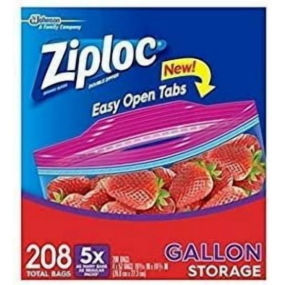 Ziploc Double Zipper Storage Gallon - 4/52 Count
