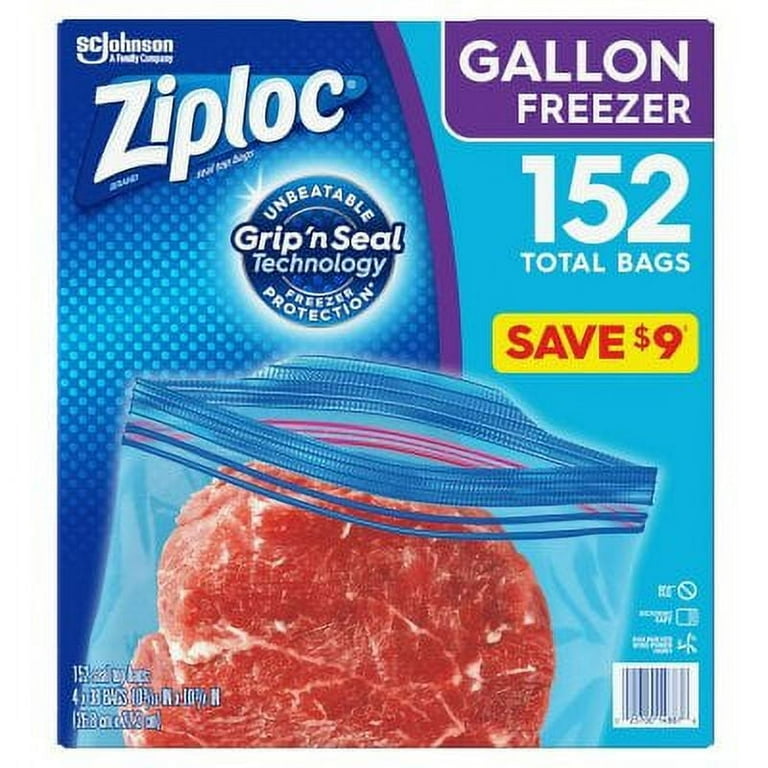 Ziploc Easy Open Tabs, Freezer Gallon Bags, 152 Count - Walmart.com