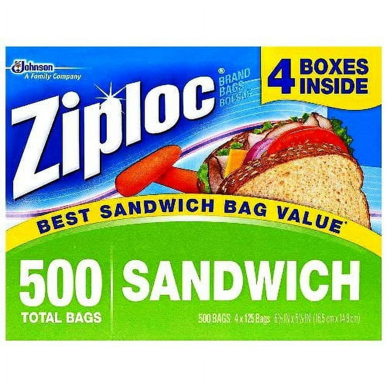 Ziploc Bags 52 Gallon, 50 Quart, 120 Snack, 125 Sandwich (347 ct.) - Work  Logic