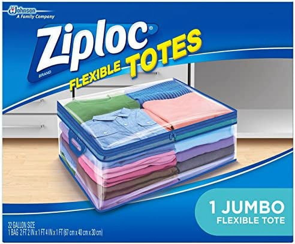 Ziploc Jumbo Storage Bags (3) Clothes Organization Clear Plastic