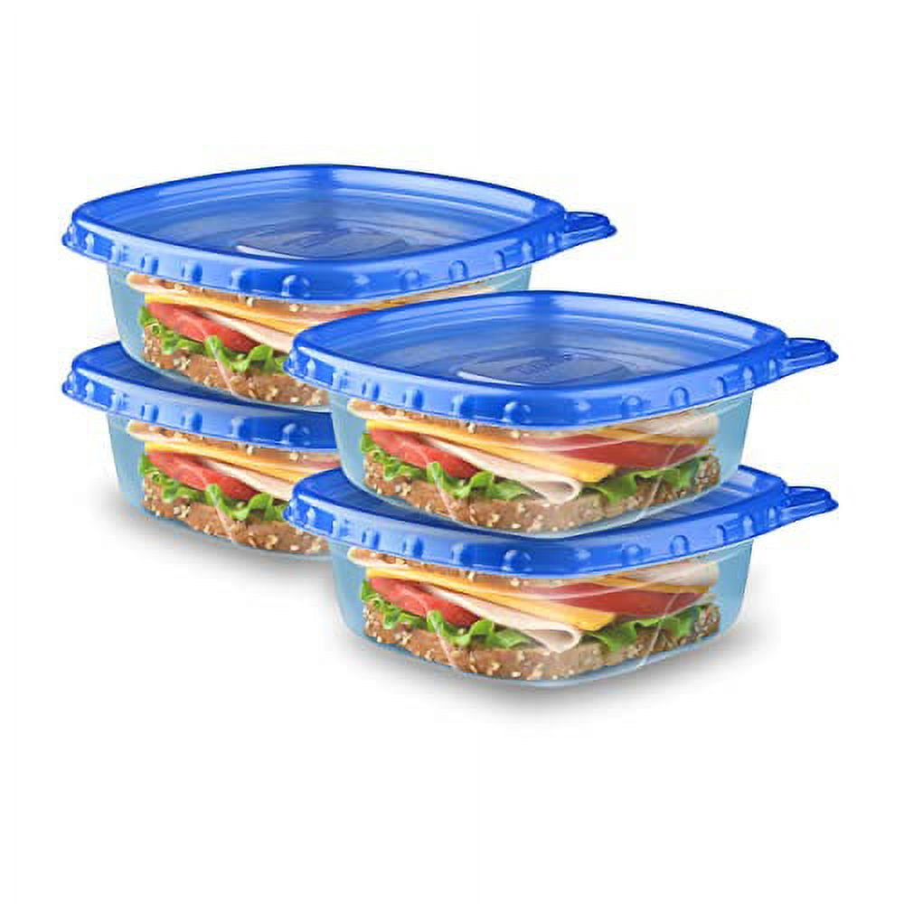 Ziploc Containers & Lids Square Small Red - 4 Count - Tom Thumb