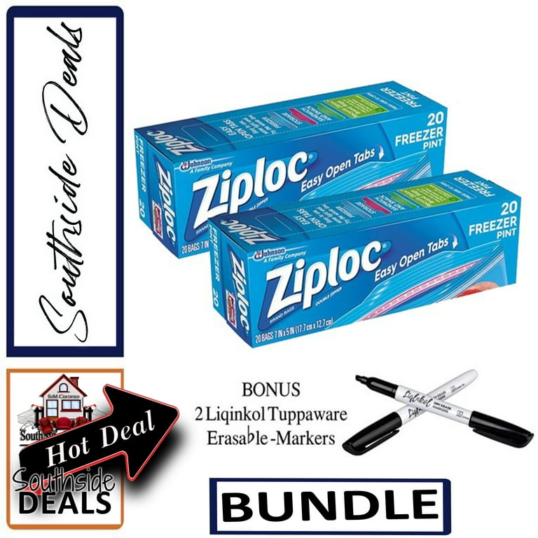 Shop Ziploc Gallon and Quart Freezer Storage Bags Bundle at