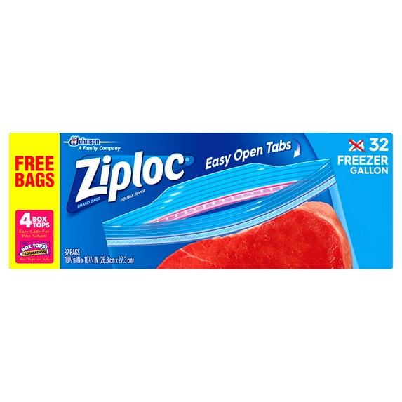 Ziploc Freezer Bags Gallon 32 count