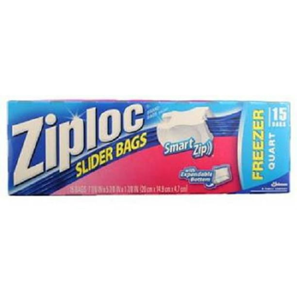 Product Of Ziploc, Freezer Slider Bags Quart Size, Count 1 Freezer