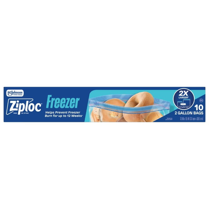Ziploc Freezer Bags 10ct - Zip lock bags for ecommerce - Walmart