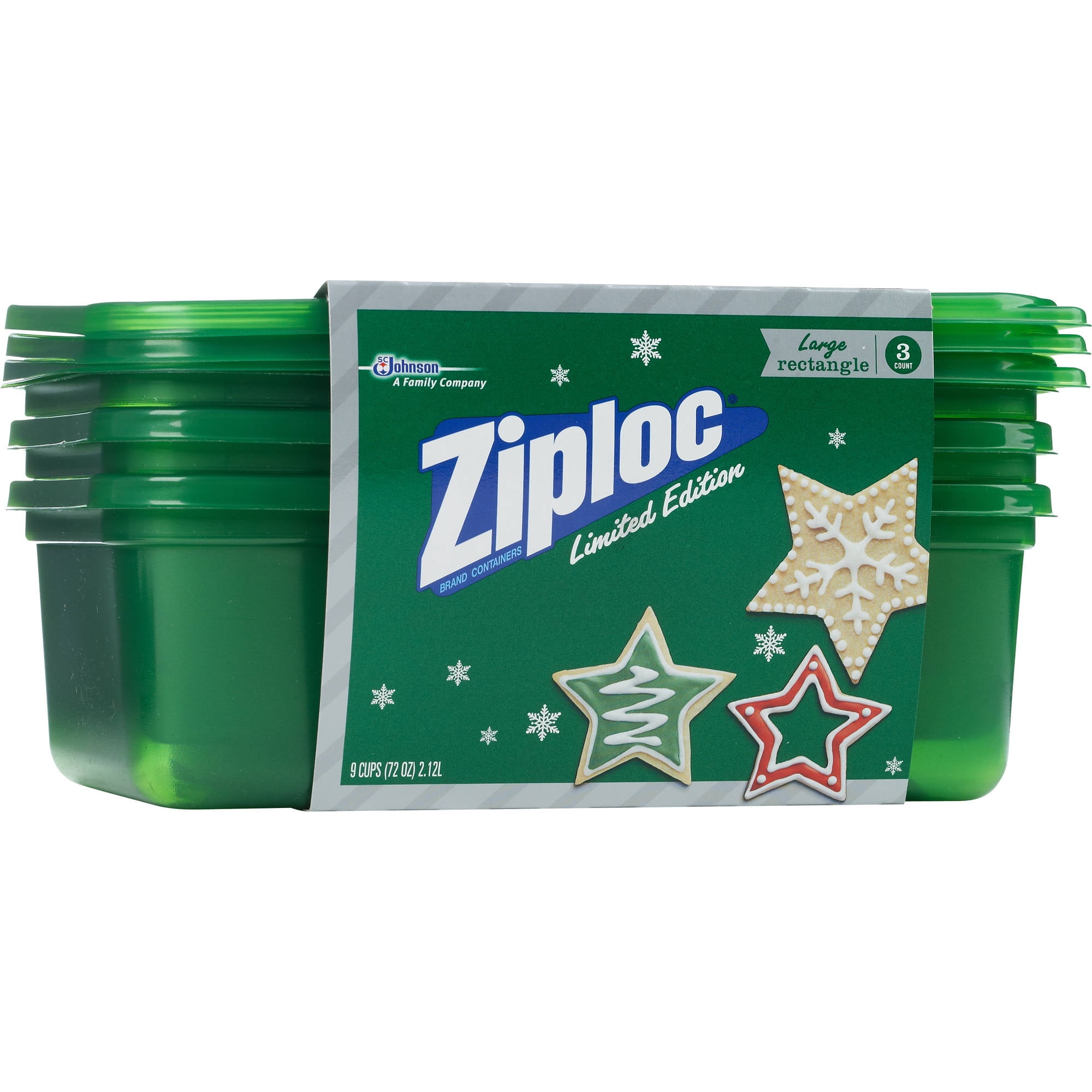 Ziploc Limited Edt Holiday Slider Storage Bags Red Quart, 20 each