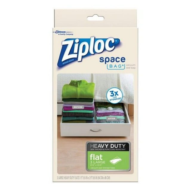 Ziploc Large Space Bag Vacuum Seal Bags, 3Piece