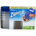 thumbnail image 1 of Ziploc One Press Seal Extra Small Square Container - 8 ct, 1 of 2