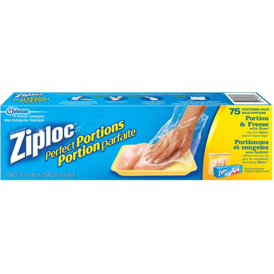 Ziploc Perfect Portions Freezer Bag, 75 Count