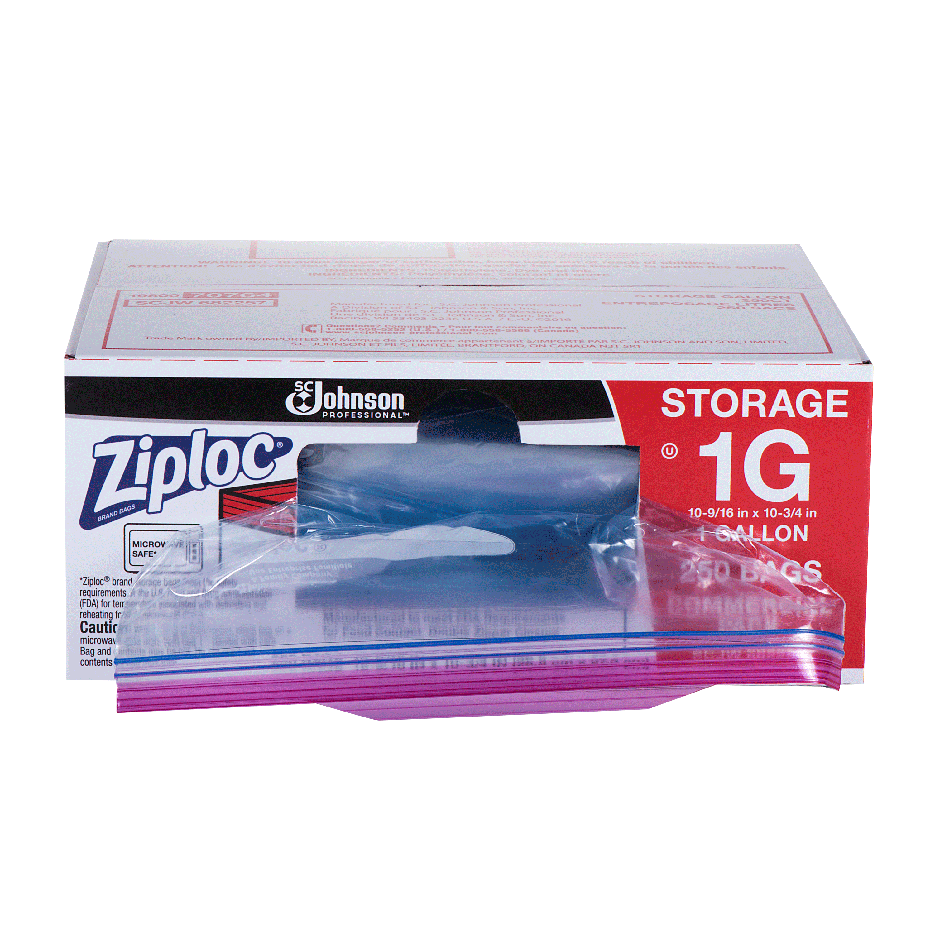 Mighty Mac Products - Ziplock Plastic Bag, Size Gallon. 250 Case