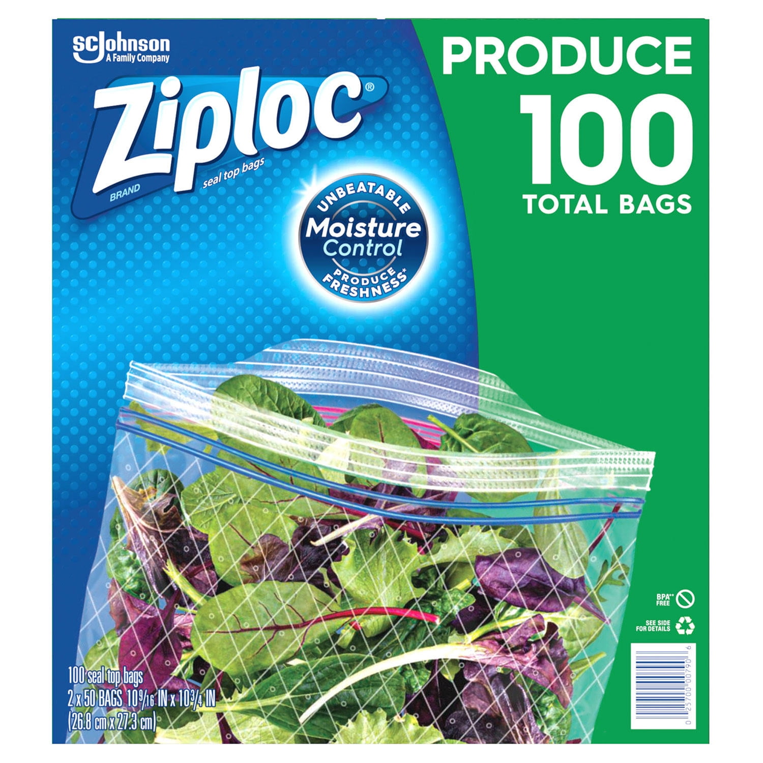 Ziploc Produce Bags, 100 Count