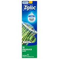 Ziploc® Brand Gallon Produce Storage Bags, Breathable Bag, Moisture Control, 15 Count