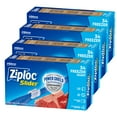 Ziploc Quart Food Storage Freezer Slider Bags, Power Shield Technology