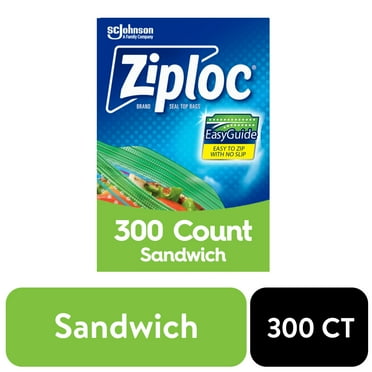Ziploc Sandwich Bag, Grip 'n Seal Technology, 300 Count