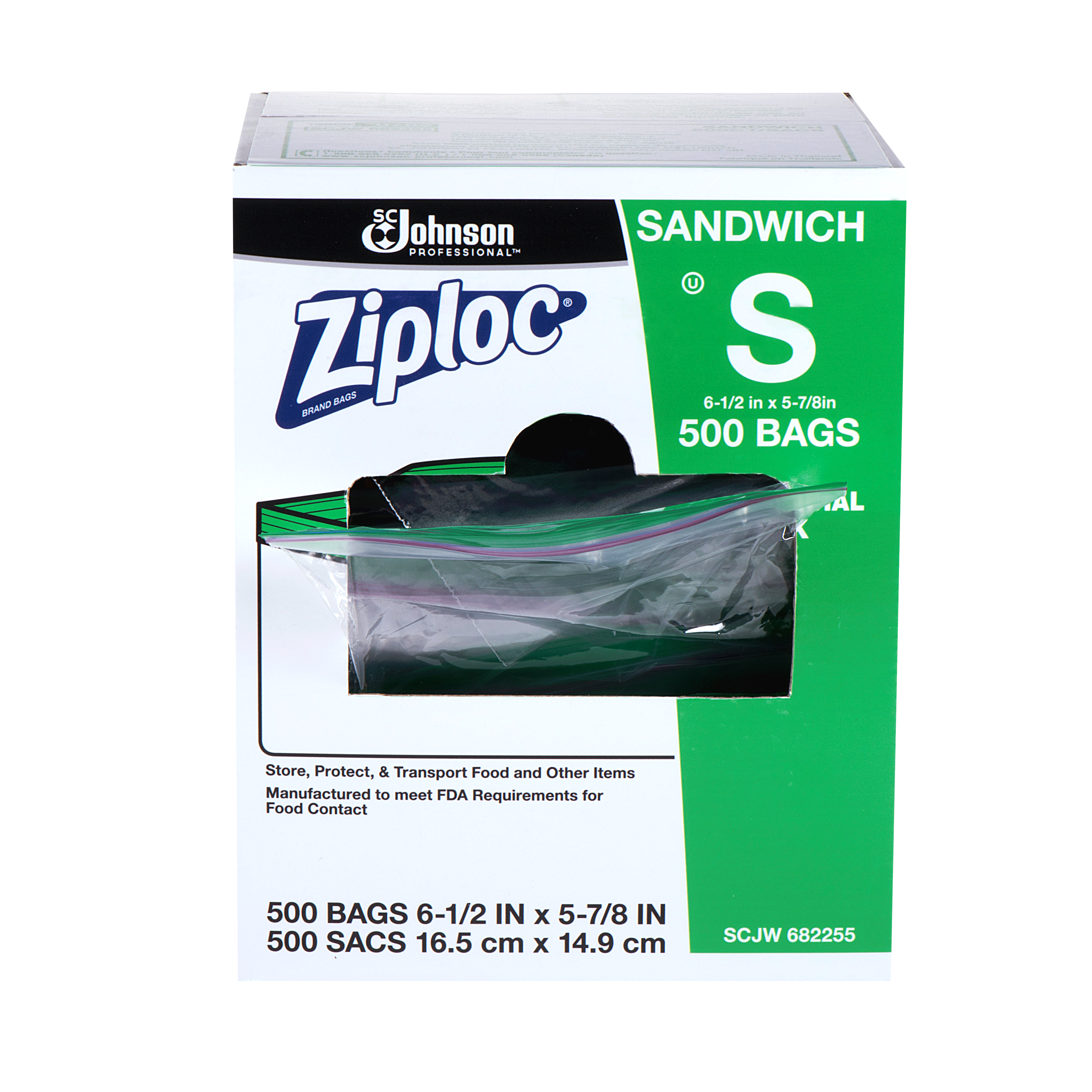500 pieces Ziploc Sandwich Bag - Easy Open Tabs - Food & Beverage Gear