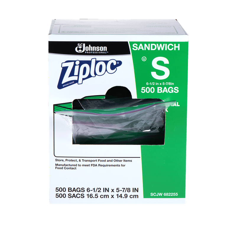 Bulk Ziploc Storage Bags - Sandwich (500-ct)-13431