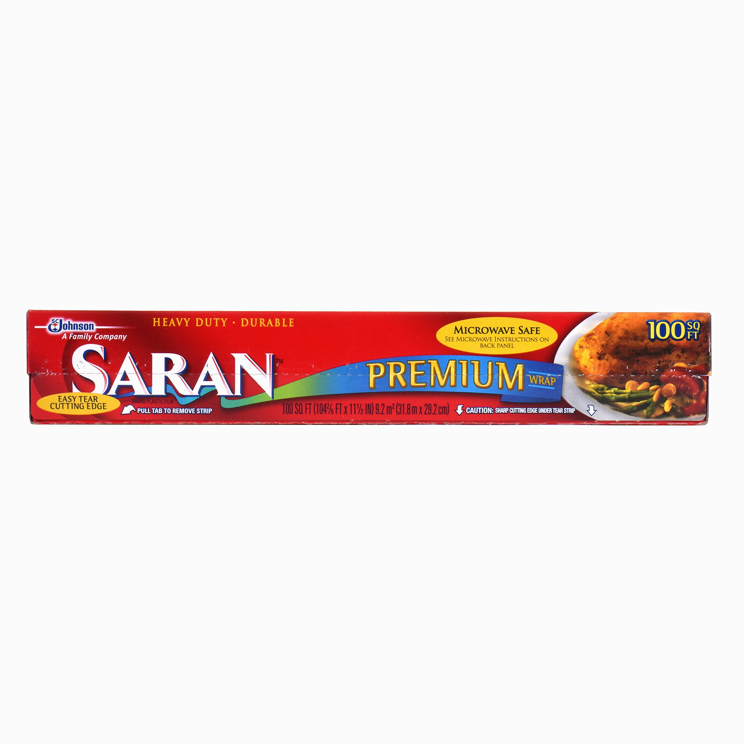 Ziploc Saran Wrap, 100 Sq Ft, Pack Of 12, Red