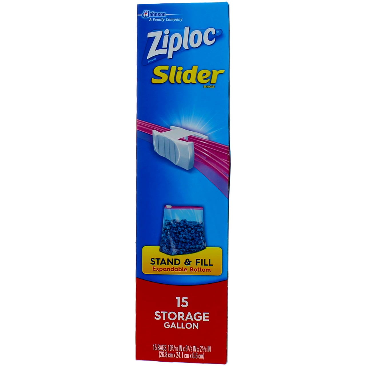 Ziploc Slider Storage Bags, 1 Gallon, 15 Ct (3 Pack)