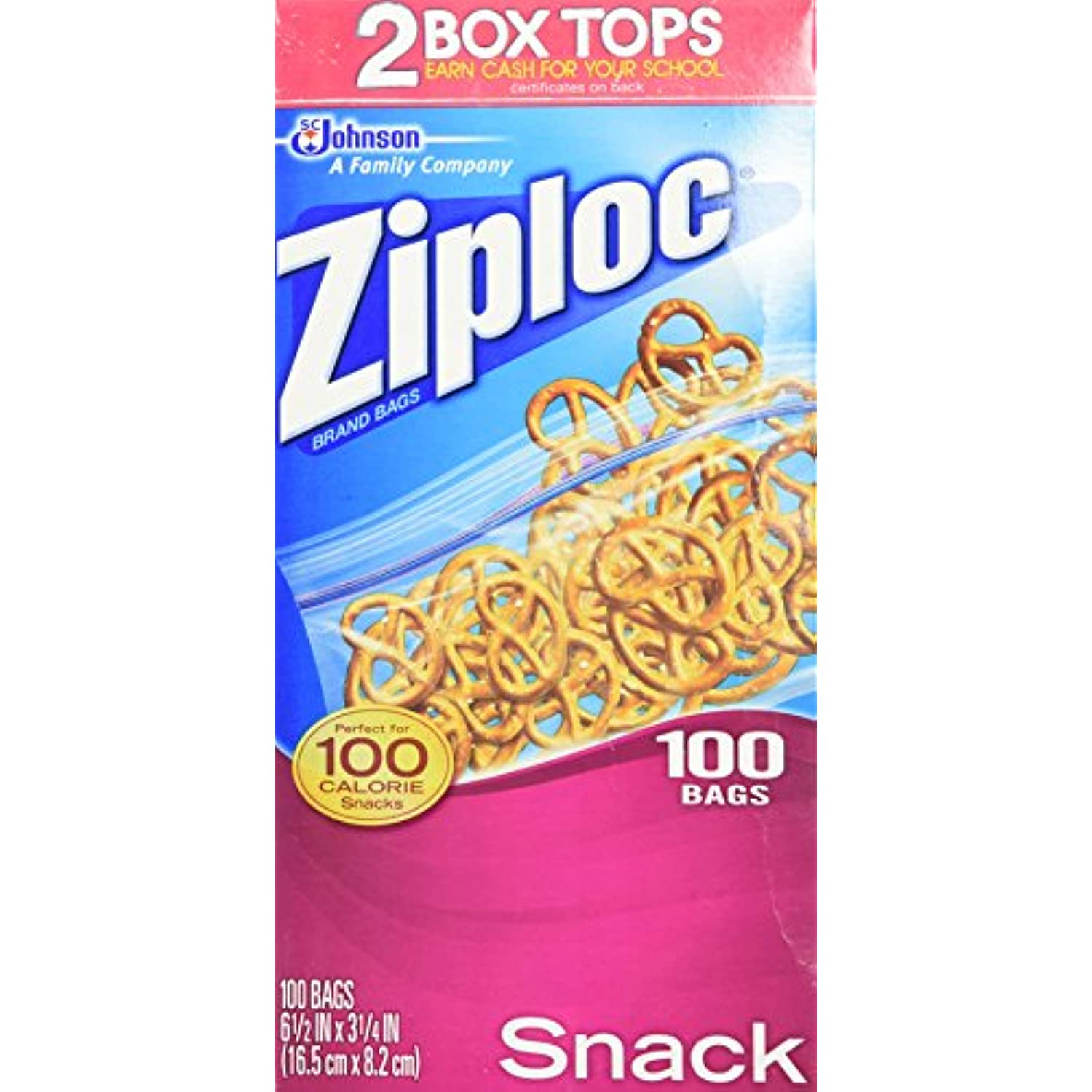 Ziploc Snack Bags, Value Pack, 100Pack