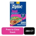 thumbnail image 1 of Ziploc® Brand Snack Bags with EasyGuide™ Texture, Grip 'n Seal Technology™, 280 Count, 1 of 15