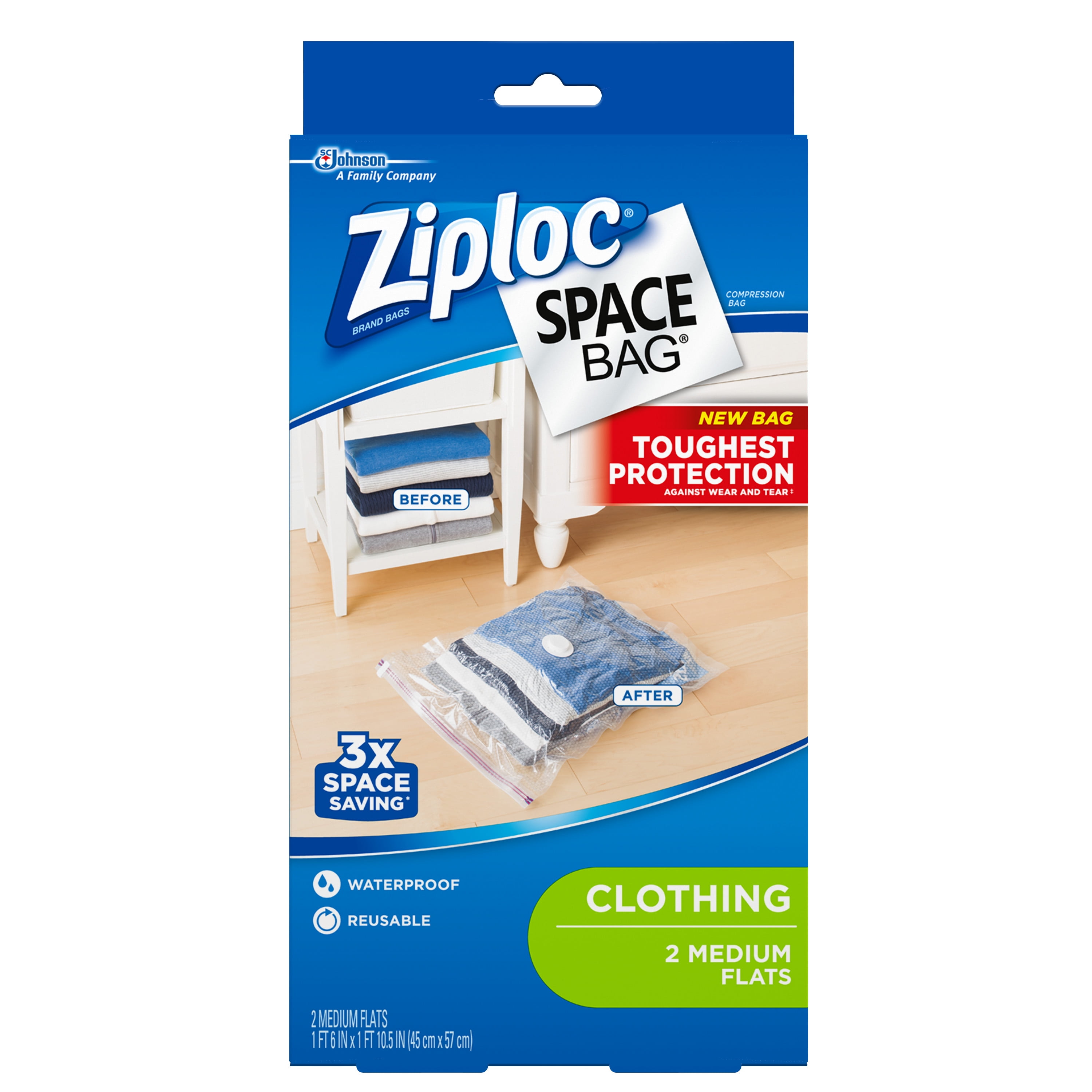 Ziploc Space Bag Bed & Linen X-Large Vacuum Seal Storage Bag (2-Count) -  Bliffert Lumber and Hardware