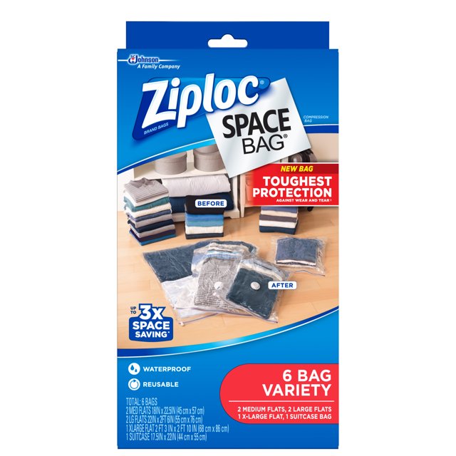 Ziploc Space Bag, Variety, 6 bags