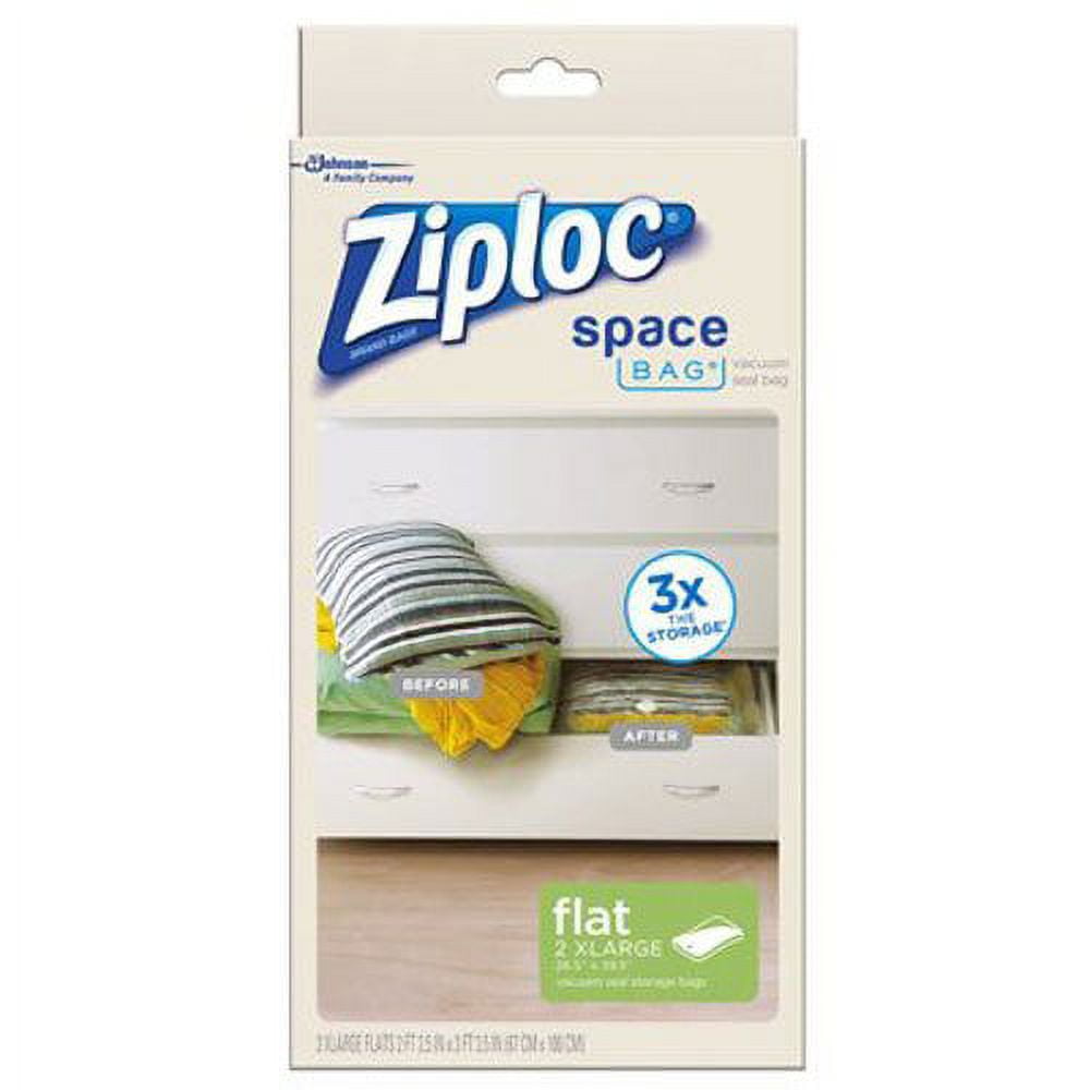 Ziploc Space Bag 3ct Combo Pack (1 Medium Flat, 1 Large Flat, 1 XL