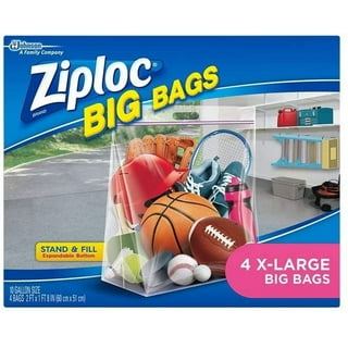 [100 Count] Large Bags - Zipper Top - 3.5 GALLON BIG Size- 2 Mill Thick -  16x18 - Freezer Bags, Big Food Storage Bags, Toys, Arts & Crafts, Pantry
