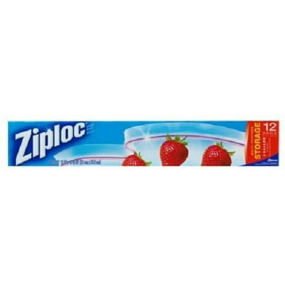 Ziploc Storage Bags Jumbo - Food Storage, Slide Zipper - 12 Count Box Set
