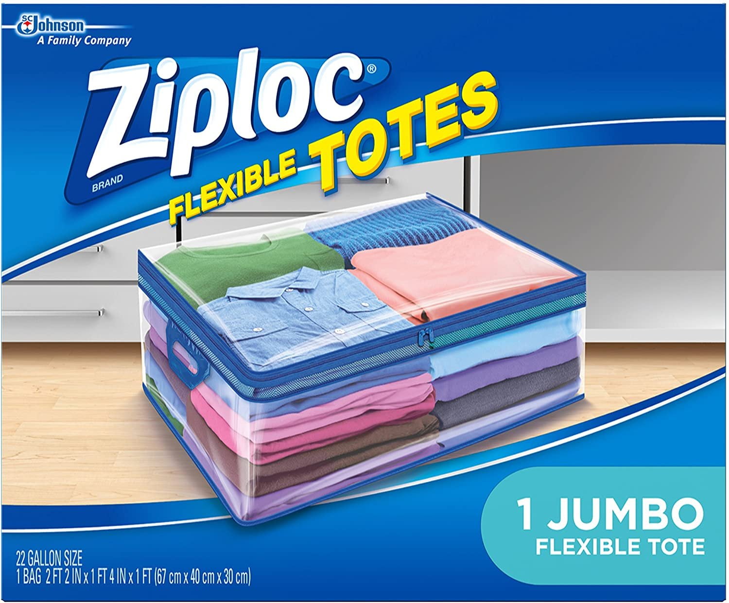 Ziploc® 00310 Storage Bag with Smart Zip Plus® Seal, 1 Qt, 48