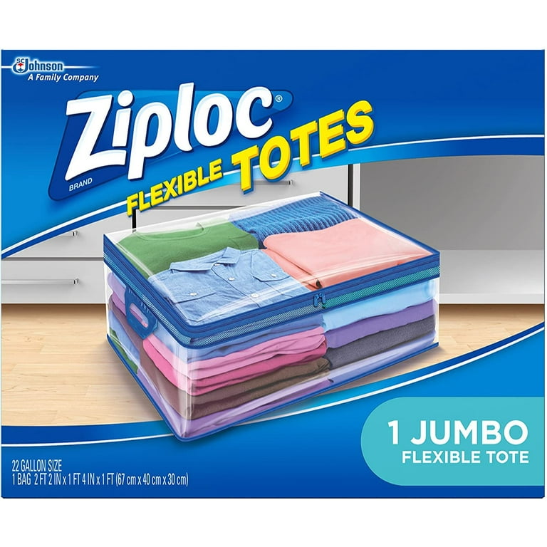 Ziploc Storage Bags for Clothes, Flexible Totes for Easy and Convenient  Storage