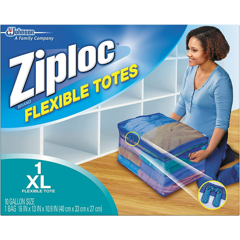 Ziploc Storage Bags for Clothes, Flexible Totes for Easy and
