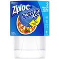 thumbnail image 1 of Ziploc Twist 'N Loc Clear Plastic Leak Resistant Food Storage Jar & Container (2 Count), 1 of 8